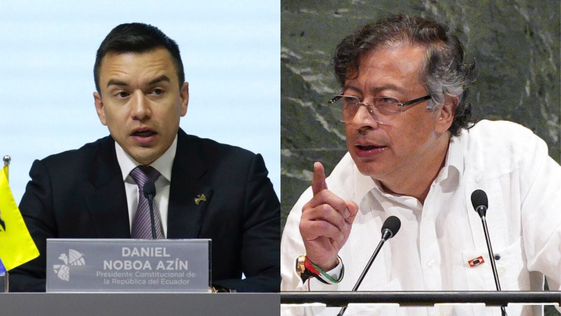 Daniel Noboa y Gustavo Petro