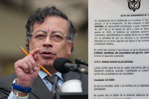Gustavo Petro revela que Jorge Glas obtuvo la nacionalidad colombiana y pide al gobierno de Noboa que lo entreguen