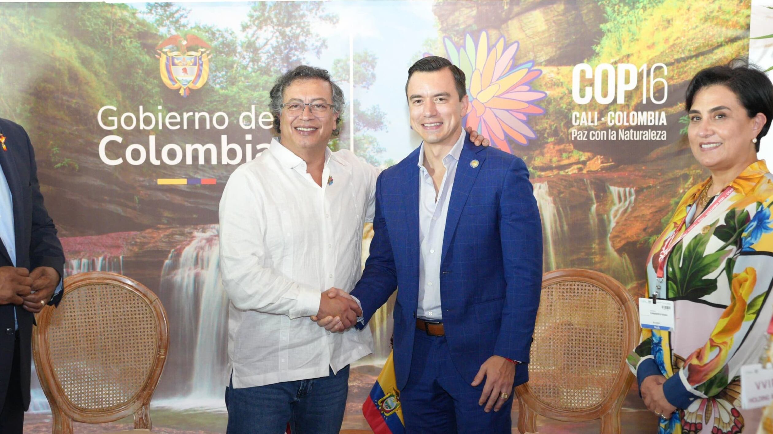 Presidente de Ecuador, Daniel Noboa, y su homólogo colombiano, Gustavo Petro