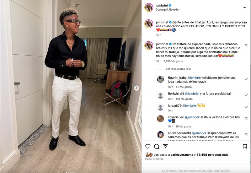 Jombriel responde a las críticas tras la campaña electoral de la segunda vuelta