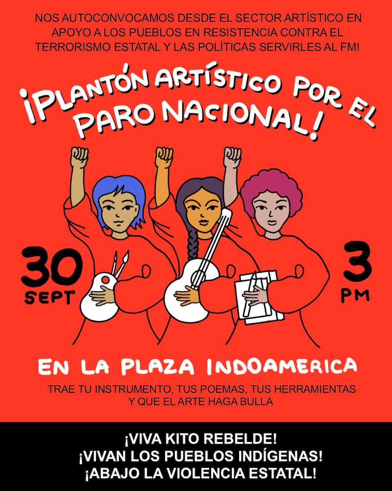 Estudiantes y organizaciones sociales se movilizarán este martes 30 de septiembre en Quito.