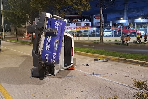 Sale a la luz el video del accidente de patrullero en la Galo Plaza Lasso