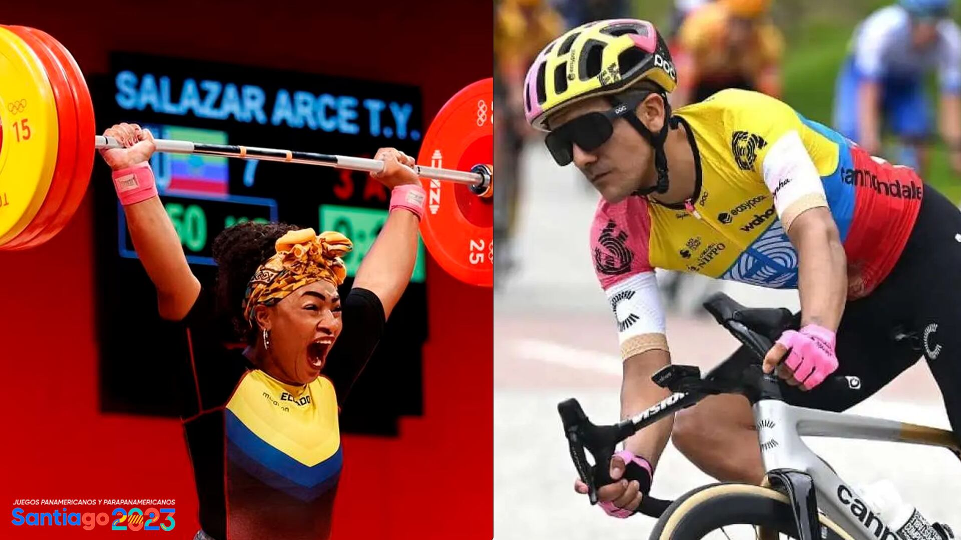 Tamara Salazar y Richard Carapaz