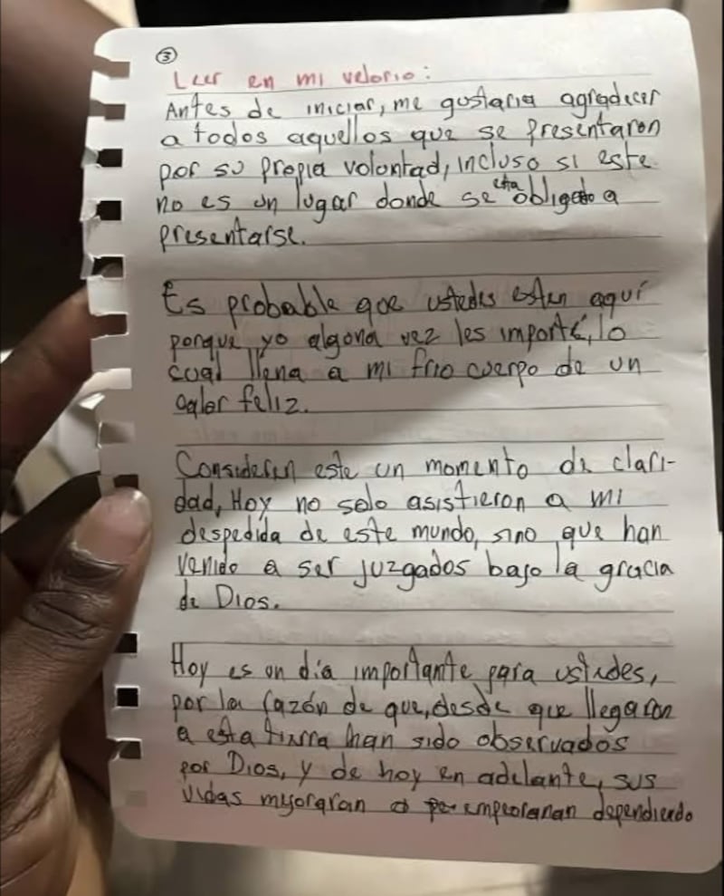Carta que dejó joven que se lanzó de un edificio en Colombia