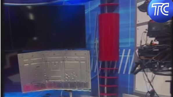 Así quedaron las instalaciones de TC Televisión tras el ataque a los trabajadores