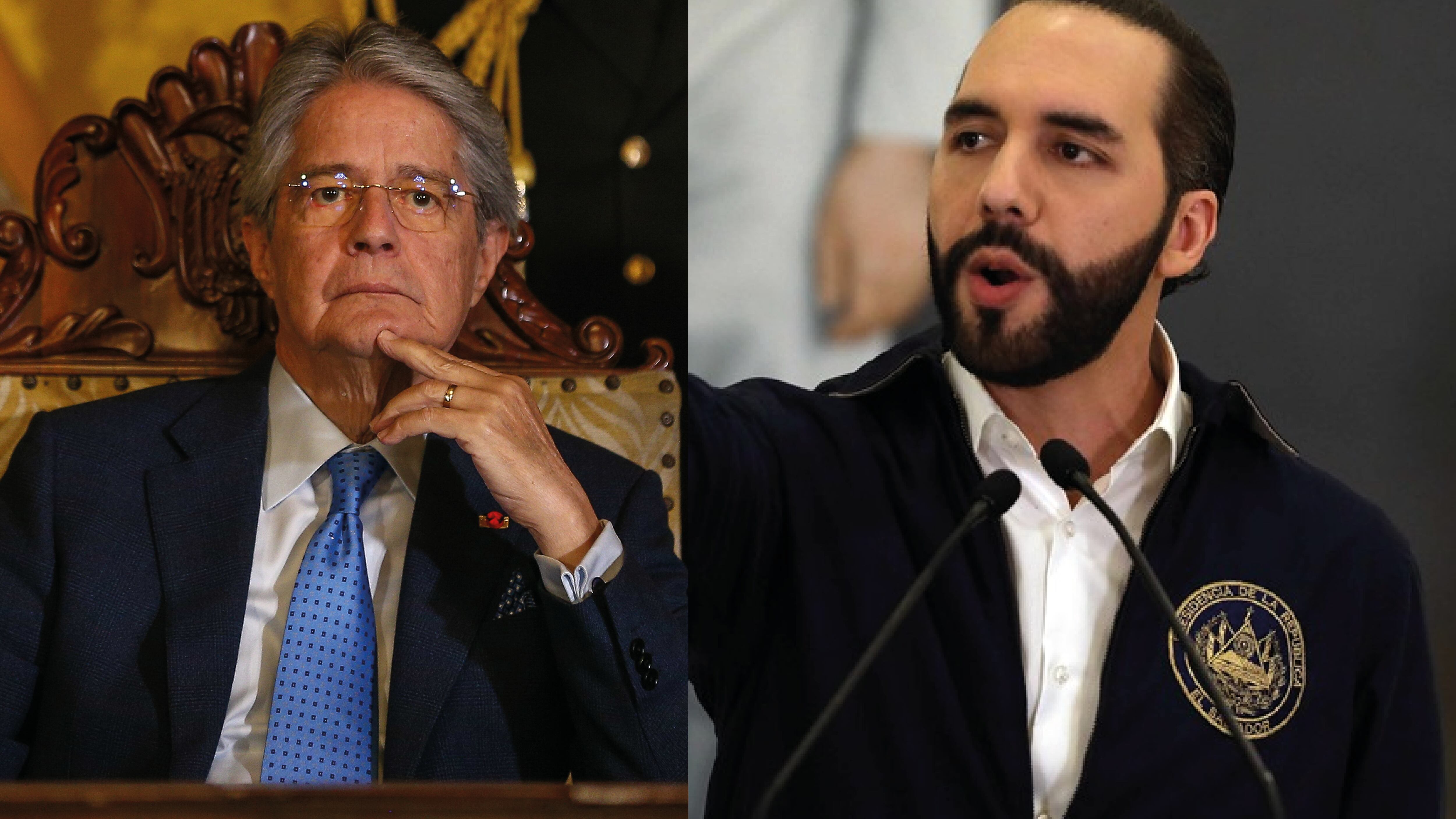 Presidentes de Ecuador; Guillermo Lasso, y de El Salvador, Nayib Bukele