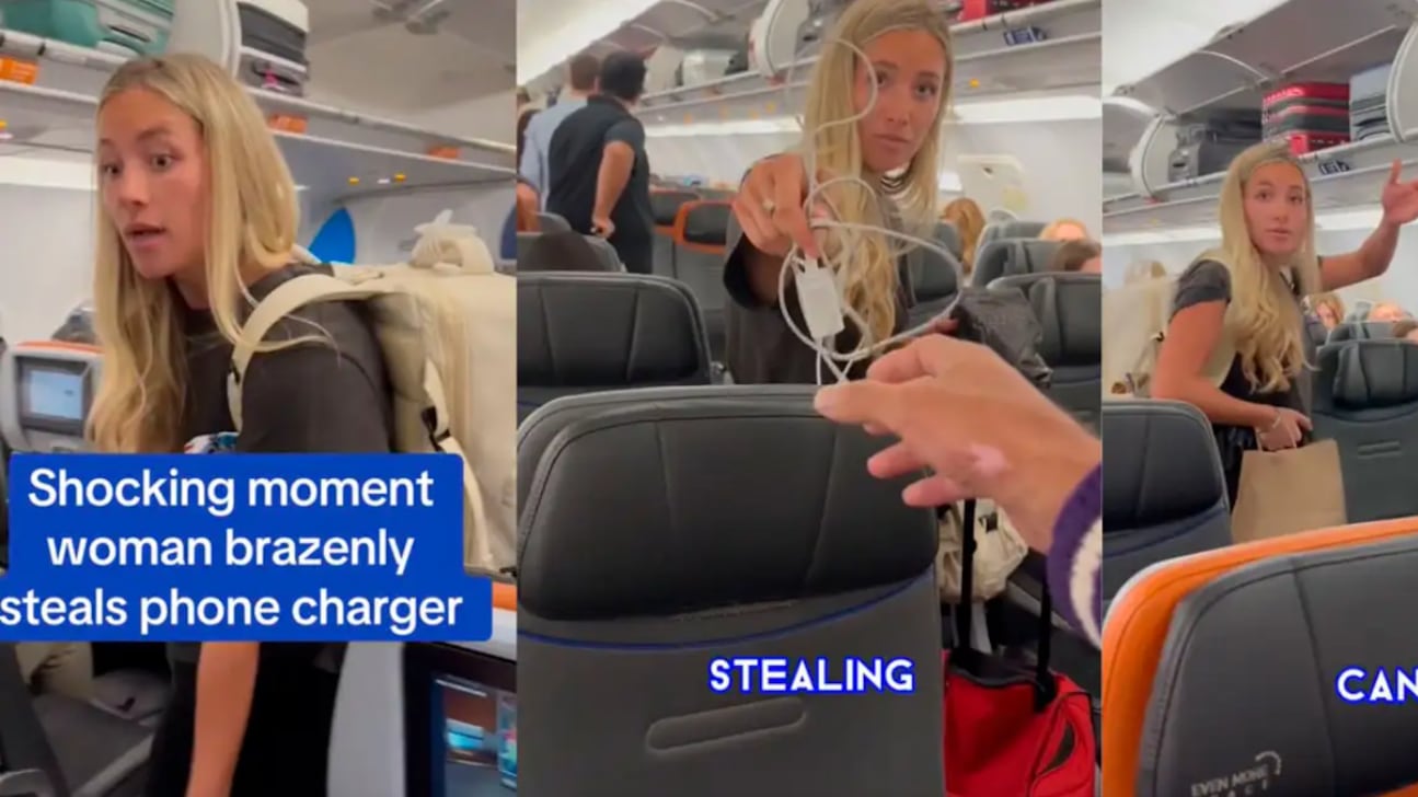 Mujer robó un cargador de celular y este la enfrentó en el avión desatando la polémica