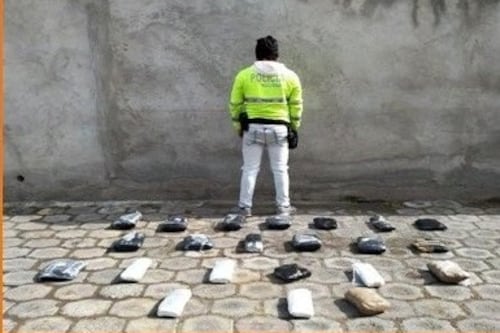 Ibarra: Policía incauta de 38 kilogramos de marihuana y material minero