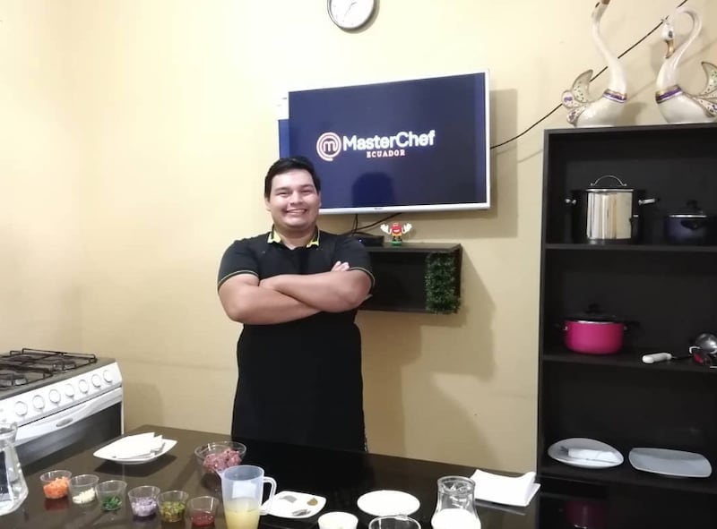 Henry Alvarado antes de entrar a las cocinas de MasterChef Ecuador