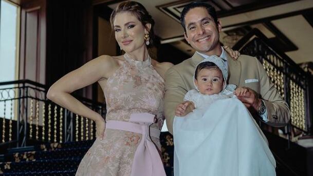 Constanza Báez y su familia