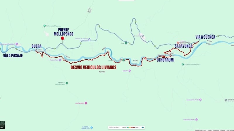 Autoridades recomiendan rutas alternas mientras avanzan los trabajos de reparación.