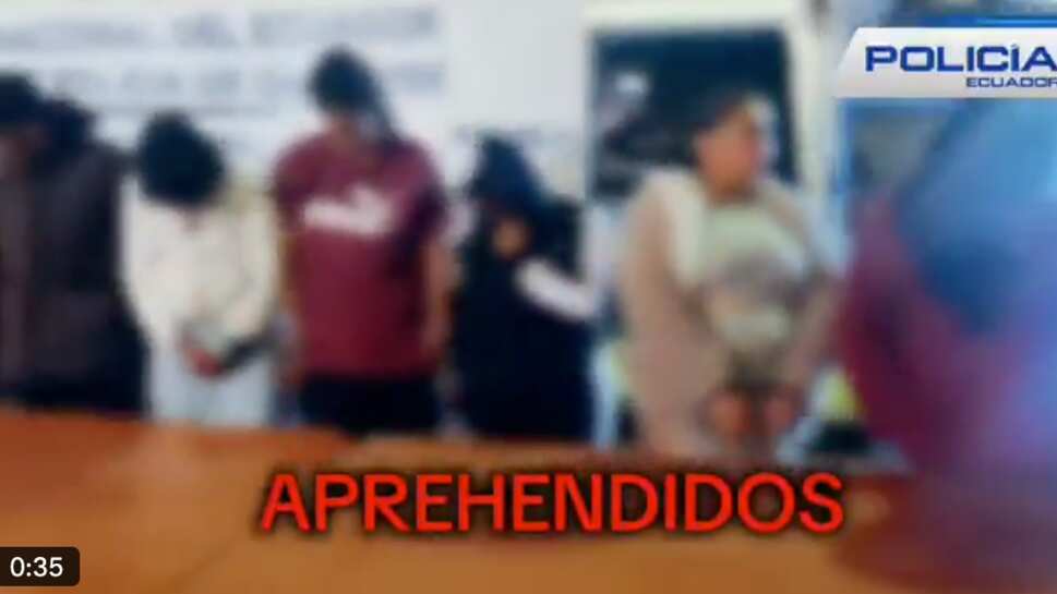 Siete presuntos miembros de Los Lobos fueron detenidos en el sur de Quito