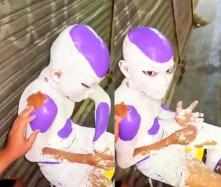 La pintura látex está diseñada para superficies y no para su uso sobre la piel.