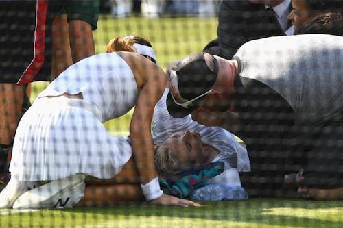 Video: Tenista sufre escalofriante lesión en la cancha de Wimbledon