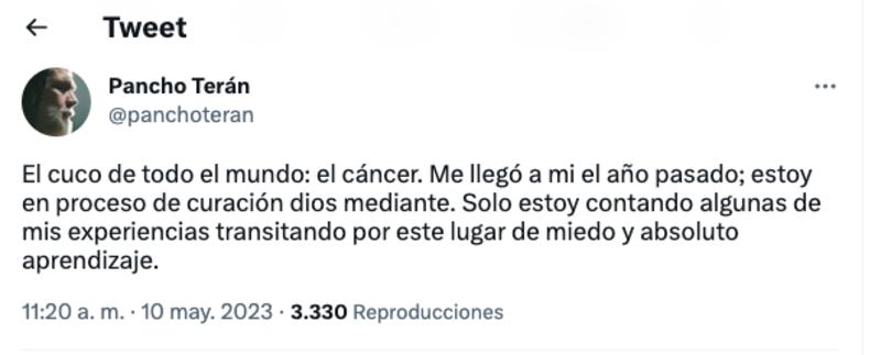Pancho Terán Twitter