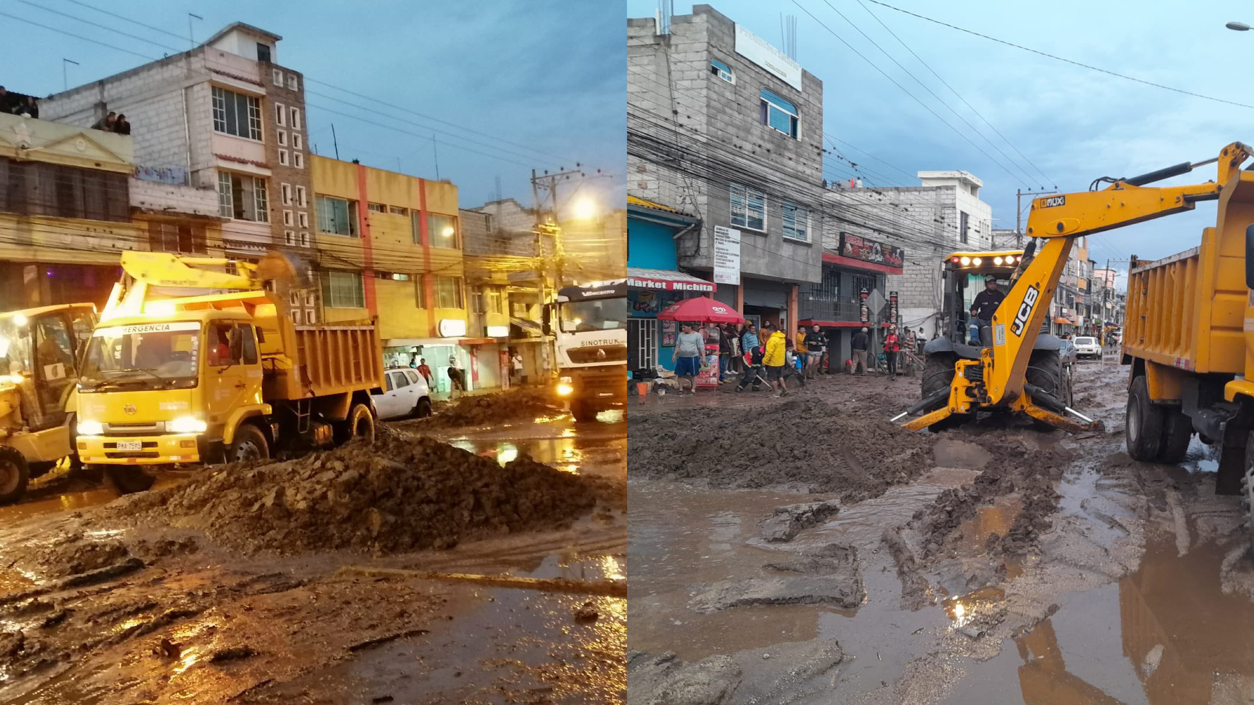 Así quedó Guayllabamba luego del aluvión: casas inundadas, vehículos atrapados, vías destruidas