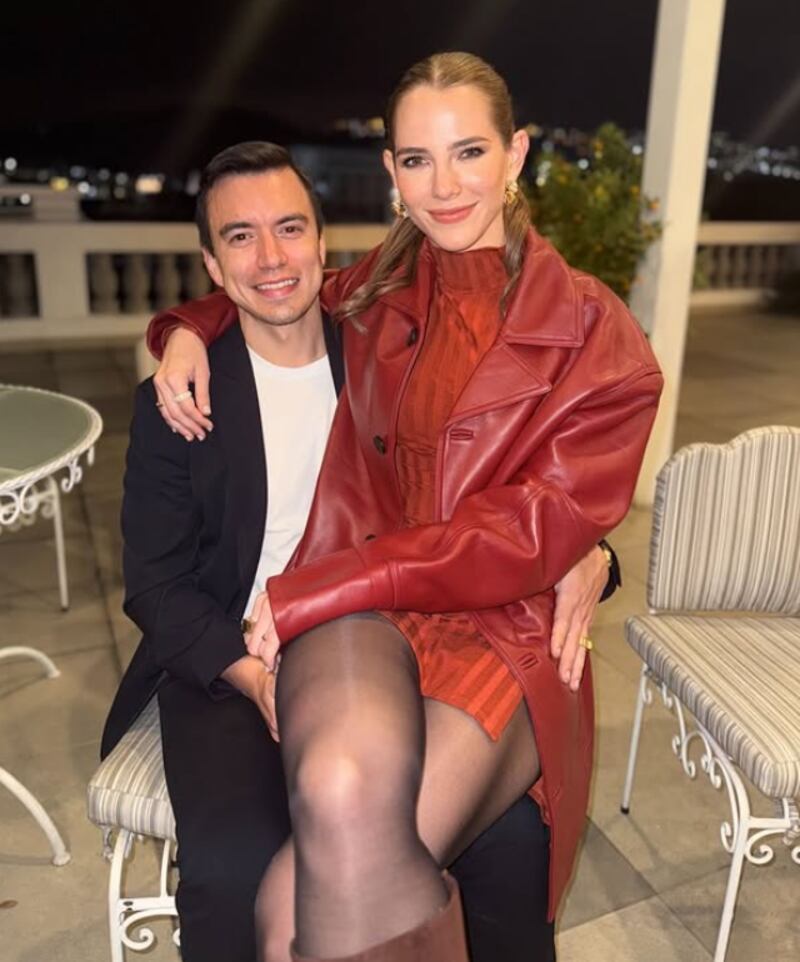 El presidente de la República, Daniel Noboa, y su esposa, la primera dama Lavinia Valbonesi
