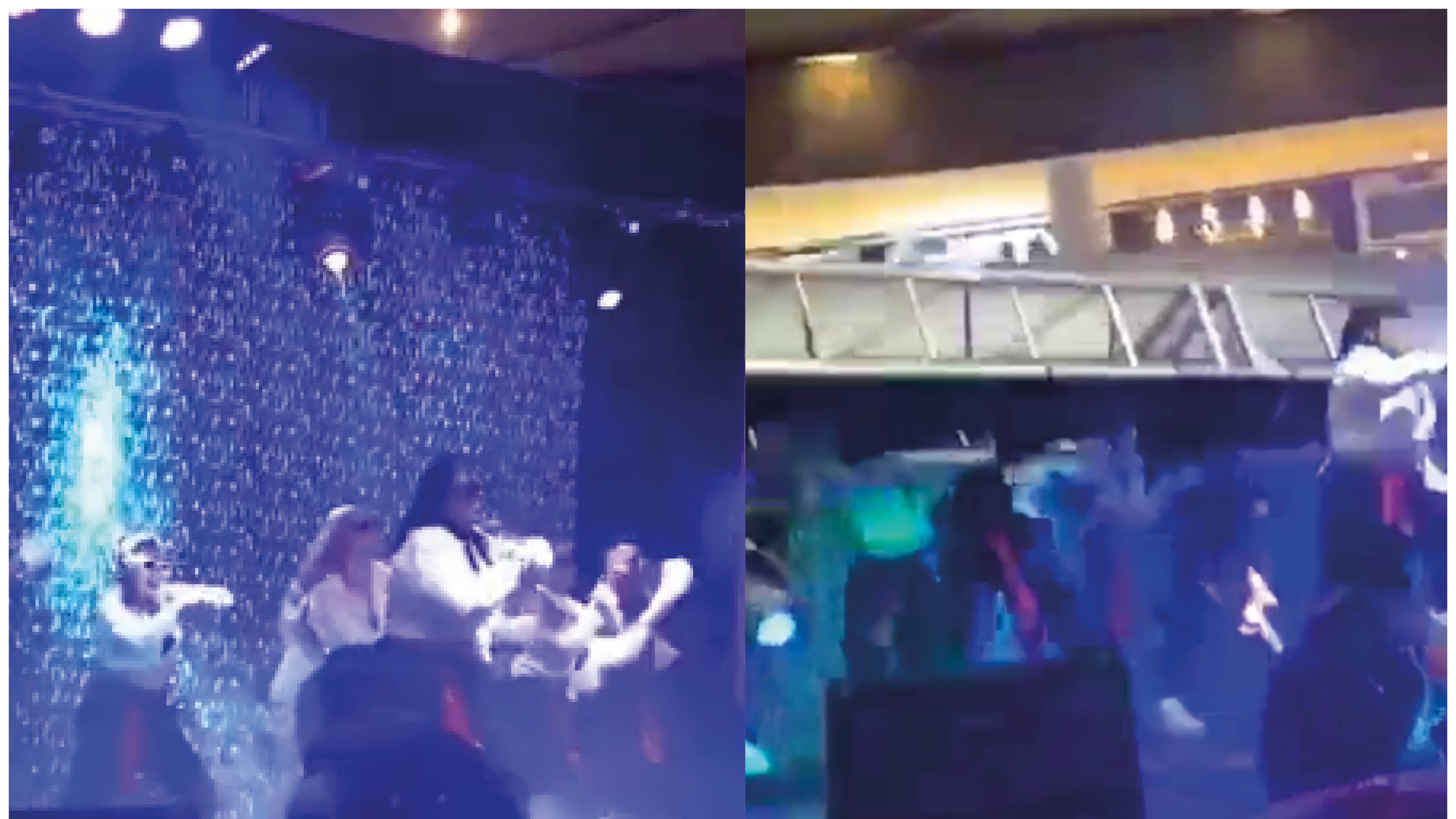 Video del momento en que una tarima cae encima de decenas de bailarines que bailaban en un centro de comercial