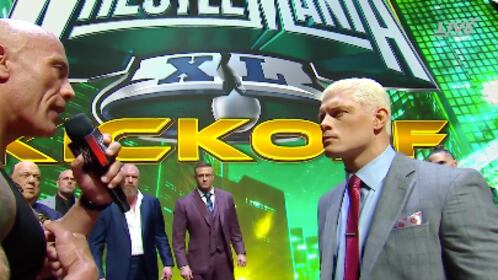 Bofetada de The Rock a Cody Rhodes