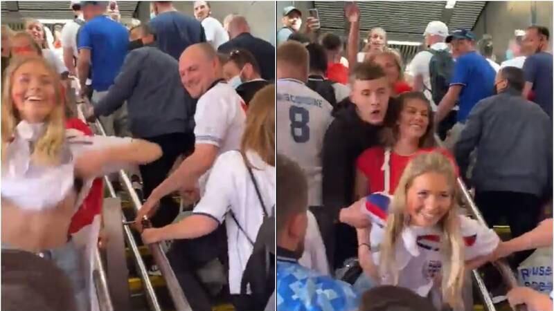 La verdadera historia del video viral de la hincha inglesa en "topless" en el Mundial
