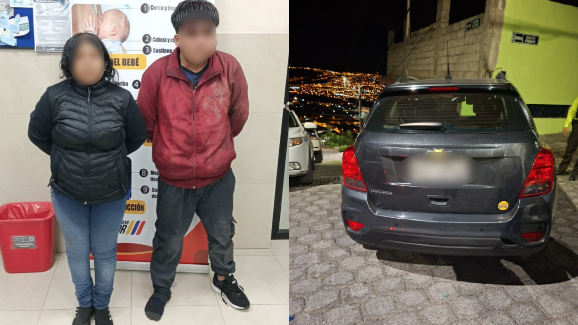 Recuperan vehículo que sujetos armados robaron a policía en el norte de Quito