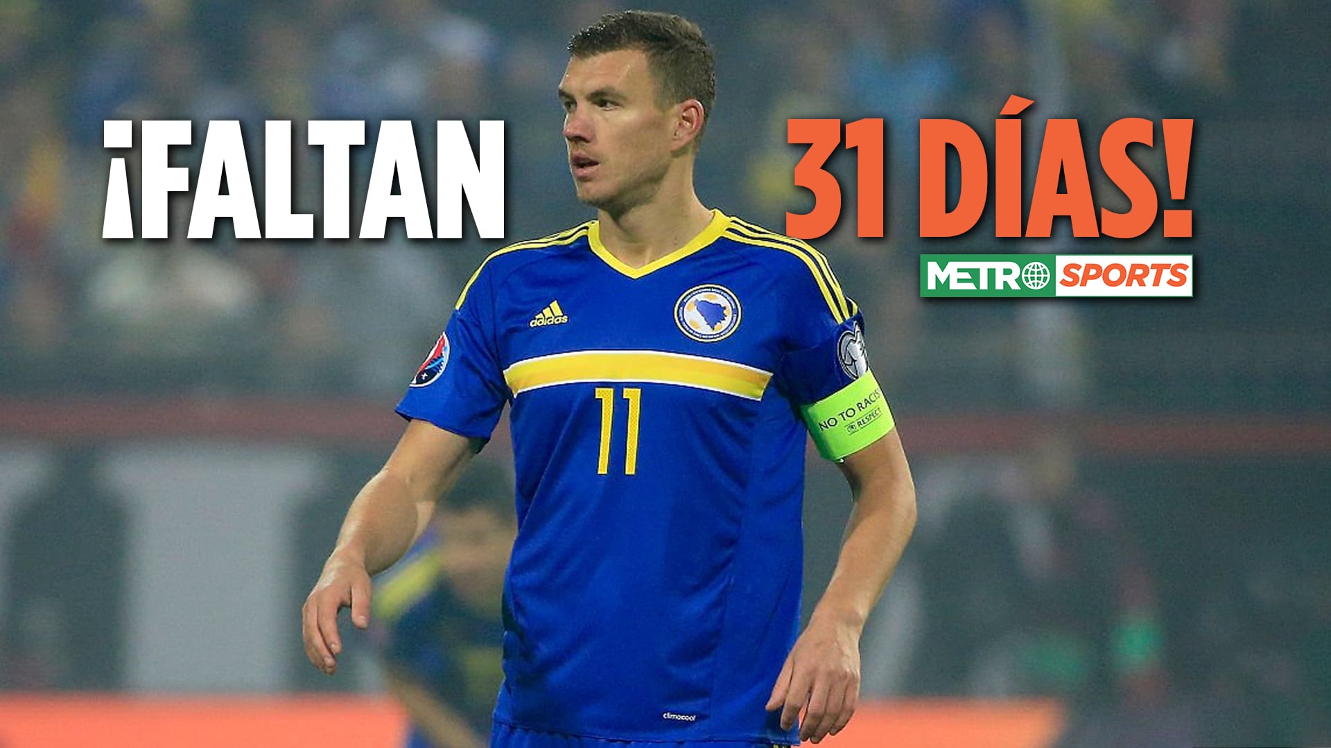 Edin Dzeko con Bosnia