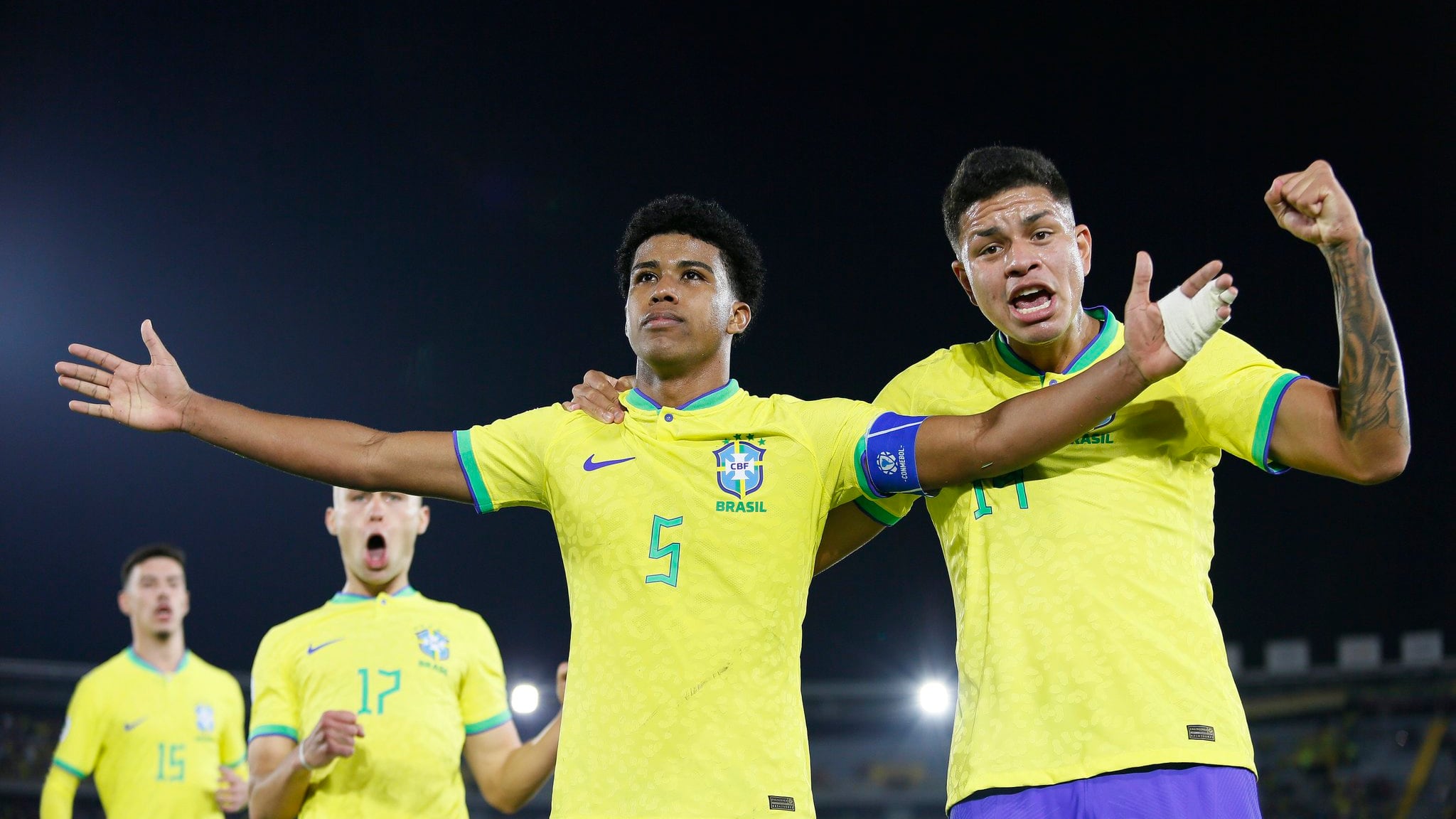 Andrey Santos con Brasil en el Sudamericano Sub 20