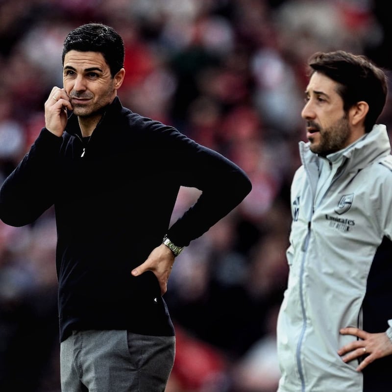 Mikel Arteta con el Arsenal