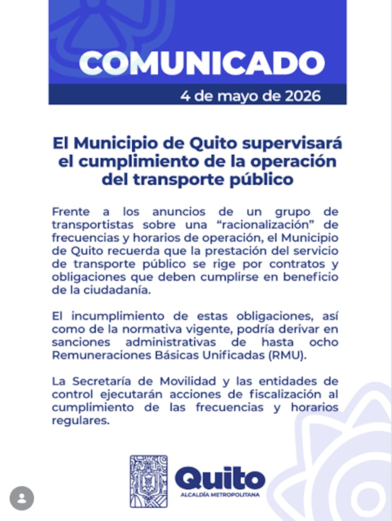 Video: Quito luce sin buses urbanos en varios puntos de la ciudad