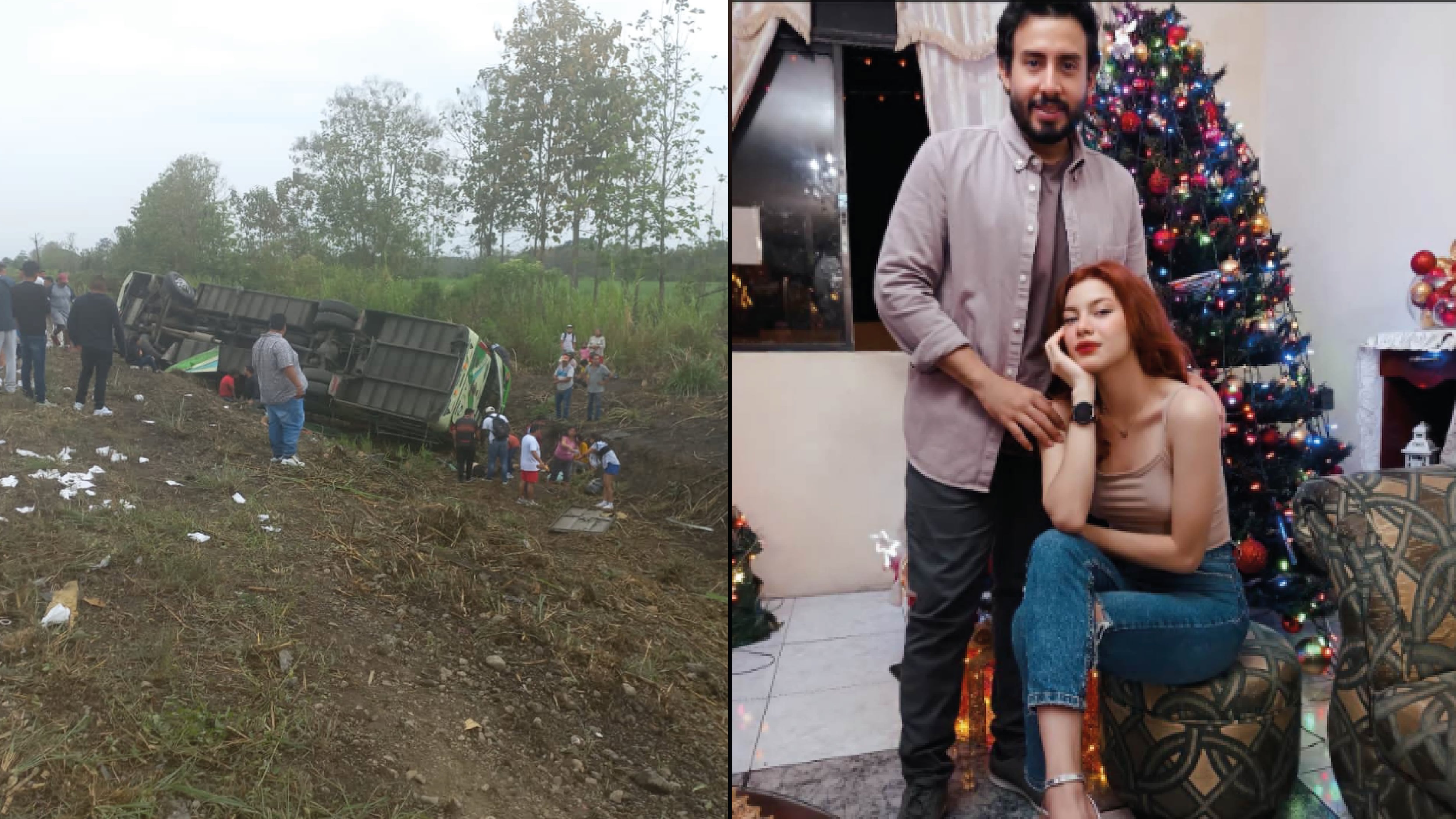 Accidente en el que falleció Julio Cruz y su novia