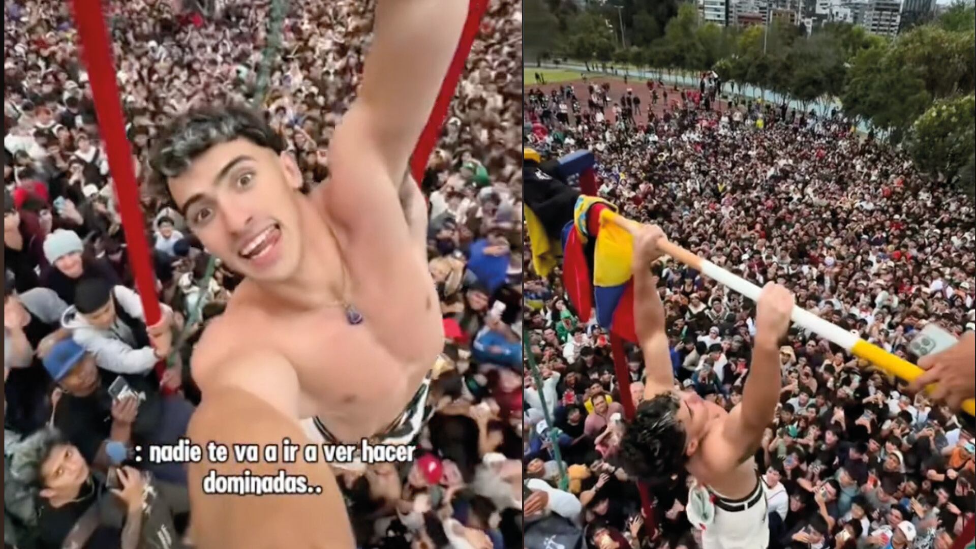 Influencer Gero Arias llegó a Quito y concentró a miles de seguidores en La Carolina