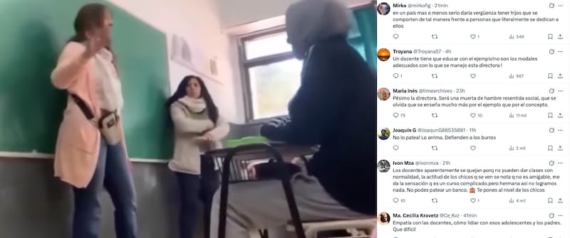 directora explota con alumnos