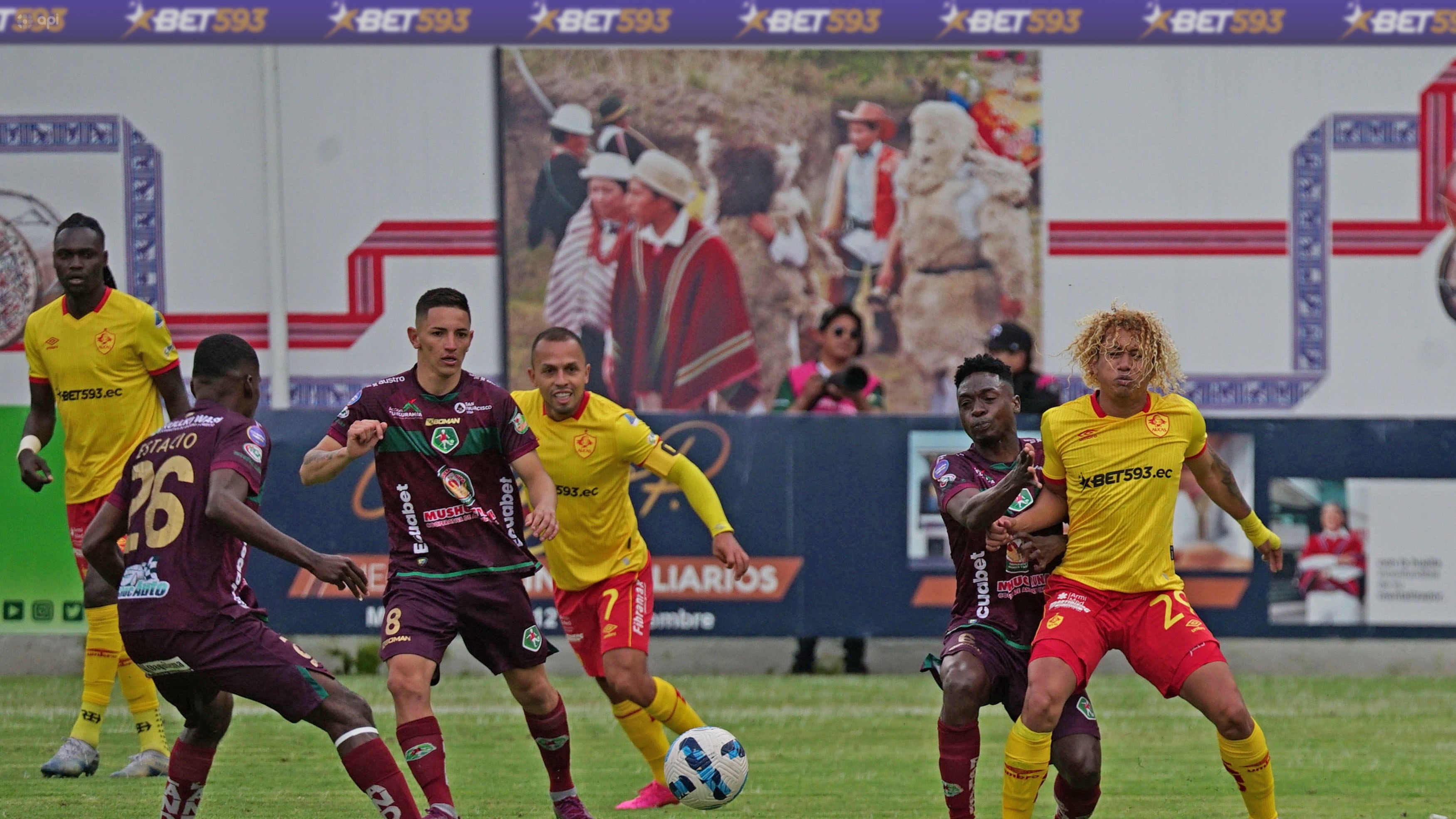 Pilahuin 20 de mayo 2023 estadio de Echaleche Mushuc Runa se enfrenta al Aucas por la fecha 11 del campeonato nacional de futbol serie A de la Liga Pro Bet593.