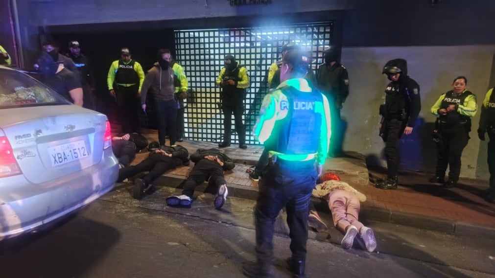 Banda intentó secuestrar a conductor de aplicación en el Centro Histórico de Quito. Foto: Policía Judicial