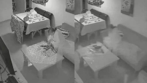 El momento en que una abuelita escapa tras un misil que impactó cerca de su casa, en Israel