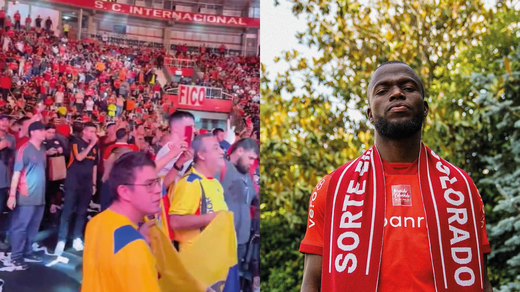 Así recibieron a Énner Valencia los hinchas del Inter de Porto Alegre