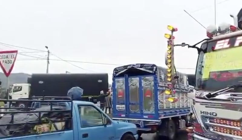 Protestas de transportistas pesados en la Panamericana Norte
