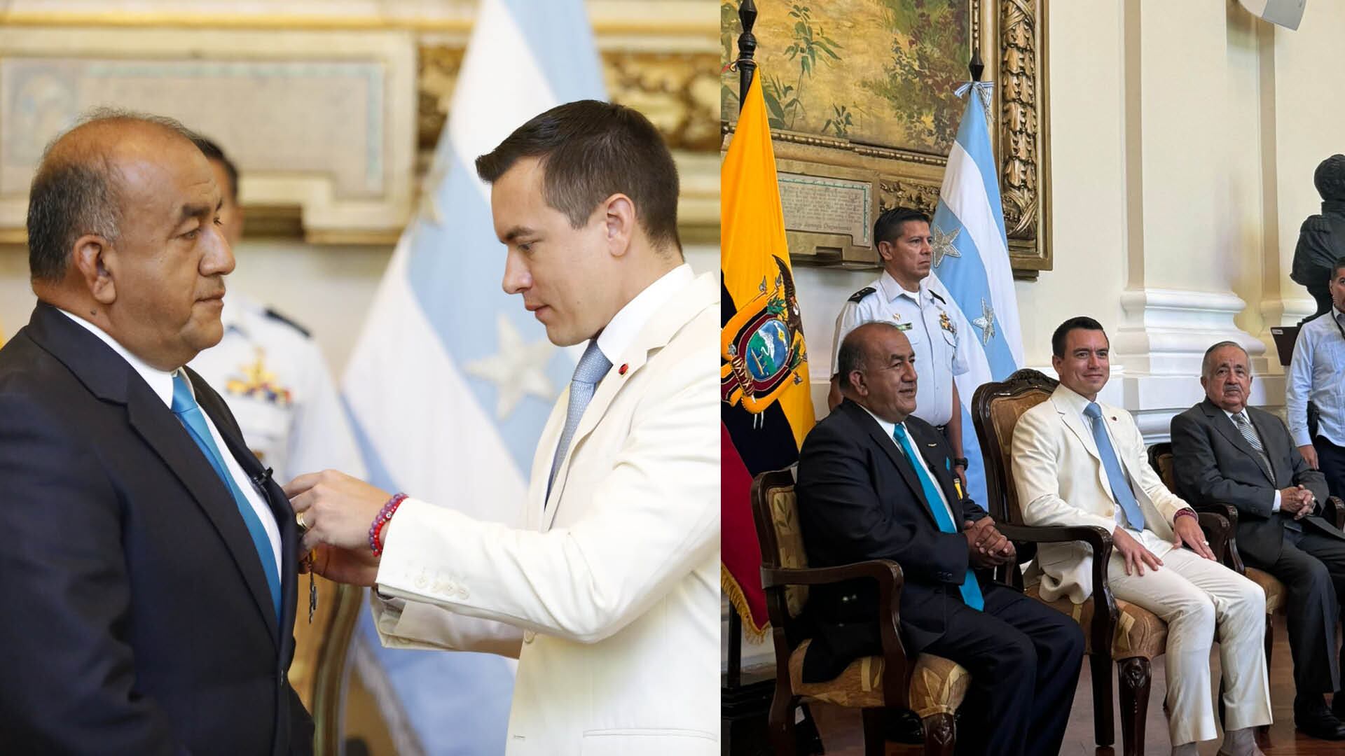 José Delgado fue condecorado por el presidente Daniel Noboa