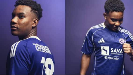 Óscar Zambrano en la presentación del NK Maribor