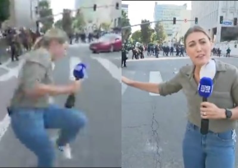Periodista herida Los Ángeles