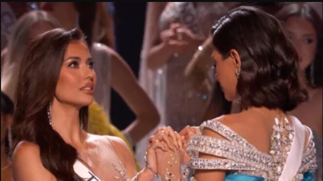 Captaron el mal gesto de Miss Tailandia hacia Sheynnis Palacios cuando ganó el Miss Universo 2023