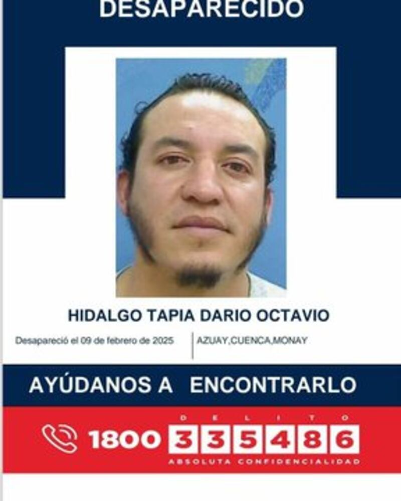 Darío Octavio Hidalgo Tapia cayó al río Tomebamba