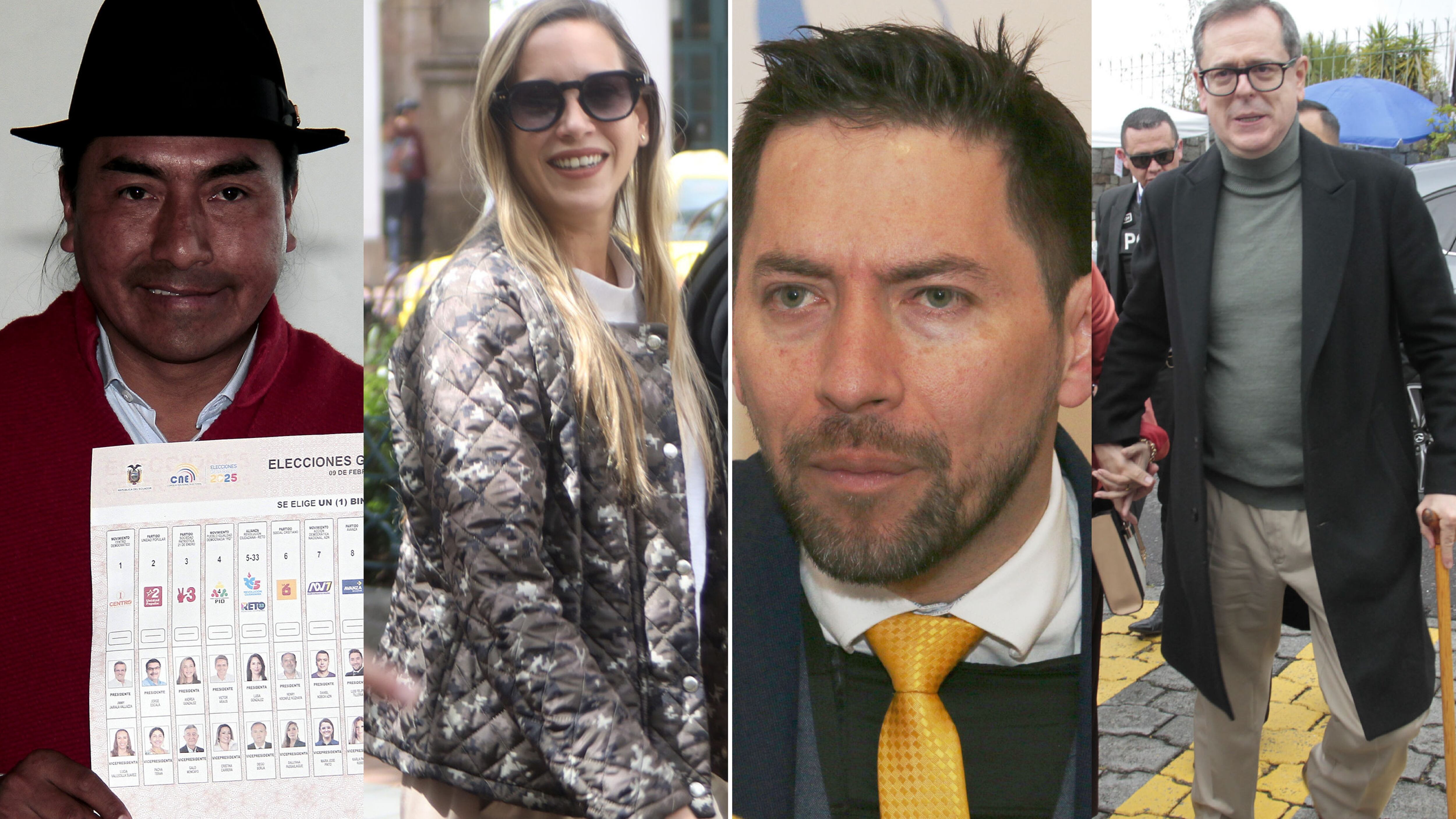 Leonidas Iza, Andrea González, Luis Tillería, Carlos Rabascall, su pronunciamiento tras la elecciones 2025