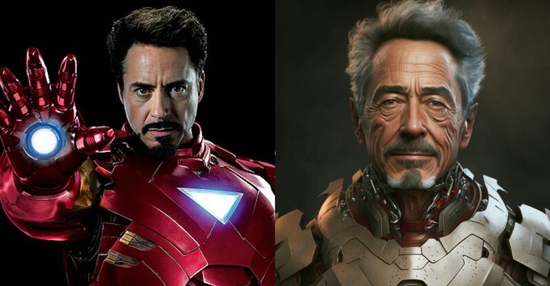 Así se ve el personaje de IronMan en su vejez.