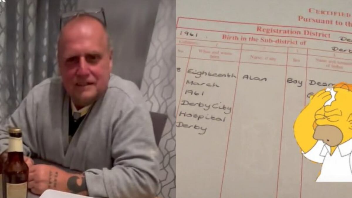 El hombre lleva toda su vida escribiendo mal su nombre