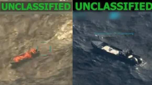 Operativo de las Fuerzas Armadas de EE. UU. frente a las costas venezolanas tras interceptar embarcación vinculada al narcotráfico.