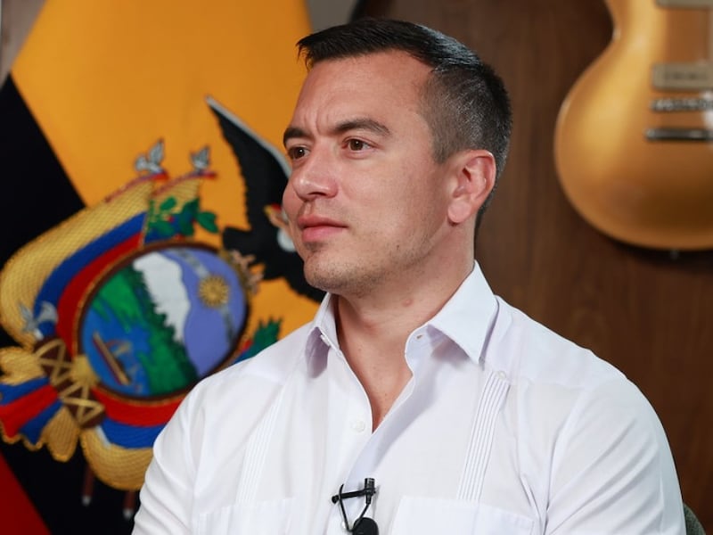 Presidente Noboa para CNN: “Ahora mismo hemos acorralado a estos grupos narcoterroristas en dos áreas: las provincias de Guayas y El Oro”.
