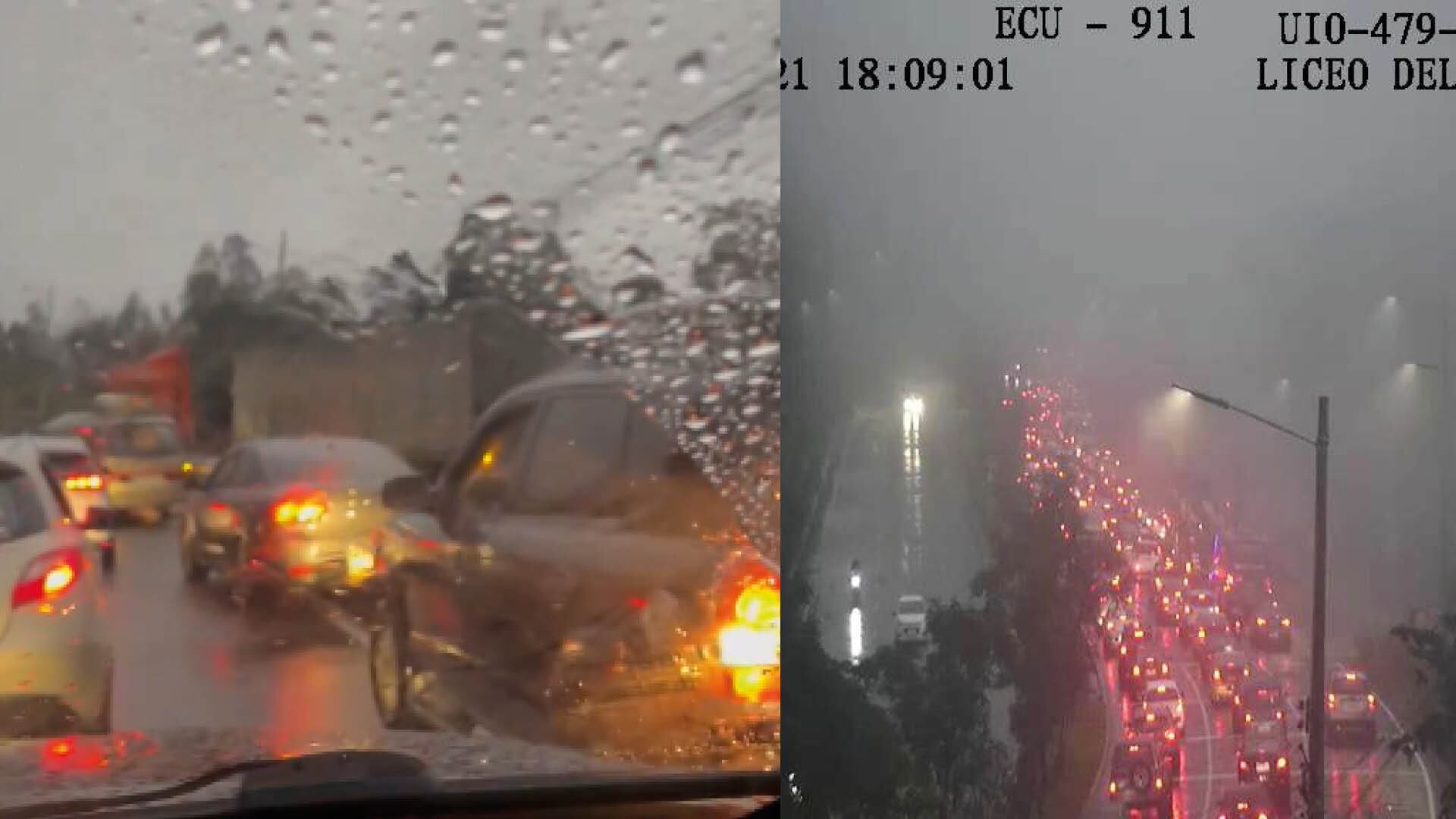 ¡Traficazo en Quito! Un tráiler averiado causa cierre parcial en la Simón Bolívar, norte de Quito