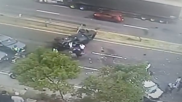 Fuerte siniestro de tránsito en la Ruta Viva provoca gran congestión vehicular