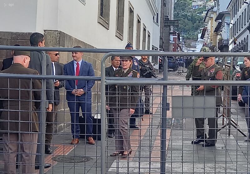 Quito, lunes 22 de enero del 2024
Declaraciones de prensa de la ministra de Relaciones Exteriores, Gabriela Sommerfeld, luego de lai reunión con la delegación de EE.UU., encabezada por el asesor presidencial especial para las Américas, Christopher Dodd, y la comitiva estadounidense, que viene a Ecuador para fortalecer la Cooperación en Seguridad, rn el Palacio de Carondelet.
Jefa del Comando Sur de EEUU, Laura J. Richardson
Fotos:Rolando Enríquez/API